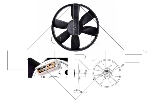 Ventilator, radiator 47402 NRF