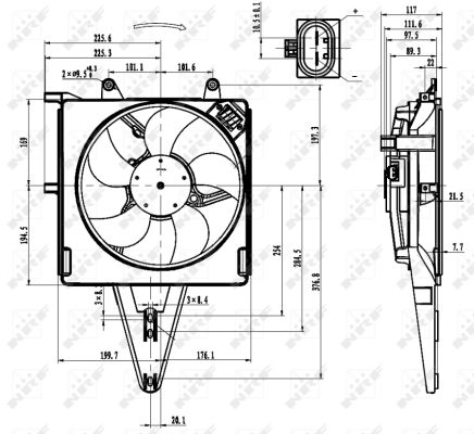 Ventilator, radiator 47431 NRF