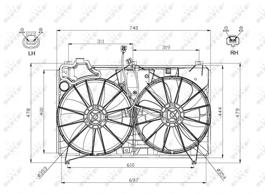 Ventilator, radiator 47577 NRF