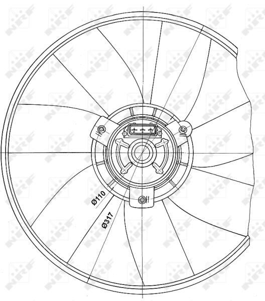 Ventilator, radiator 47660 NRF