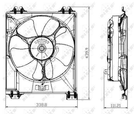 Ventilator, radiator 47677 NRF