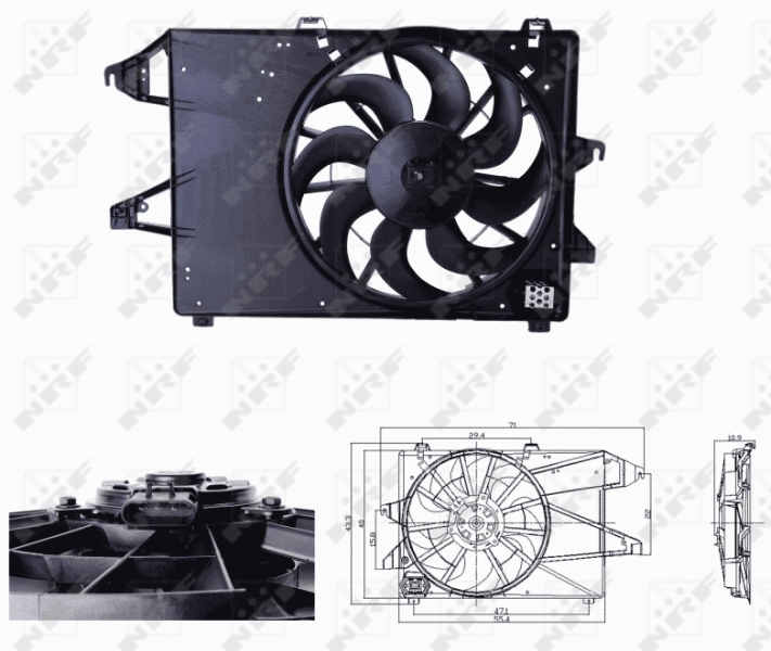 Ventilator, radiator 47679 NRF