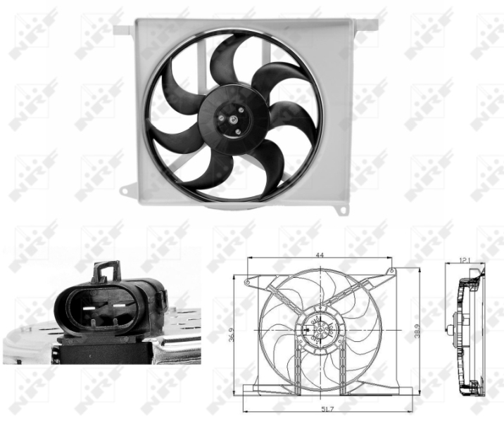 Ventilator, radiator 47686 NRF