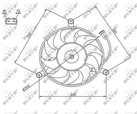 Ventilator, radiator 47745 NRF