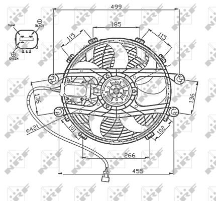 Ventilator, radiator 47747 NRF