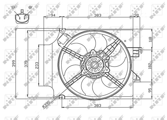 Ventilator, radiator 47748 NRF