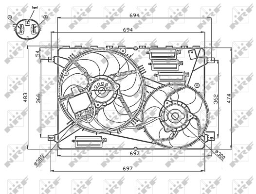 Ventilator, radiator 47754 NRF