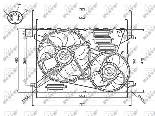 Ventilator, radiator 47755 NRF