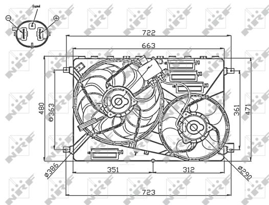 Ventilator, radiator 47756 NRF