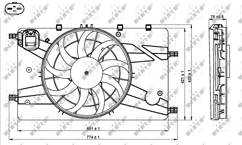 Ventilator, radiator 47757 NRF