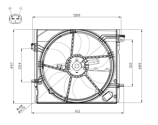 Ventilator, radiator 47897 NRF