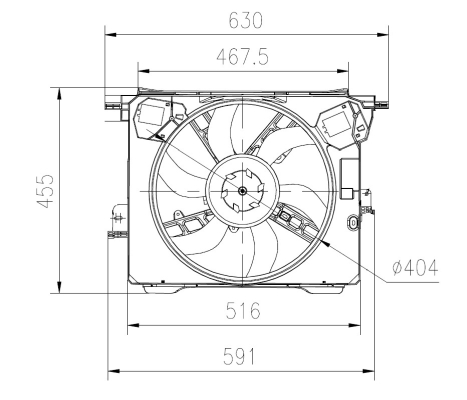 Ventilator, radiator 47899 NRF