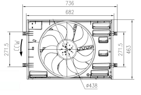 Ventilator, radiator 47916 NRF