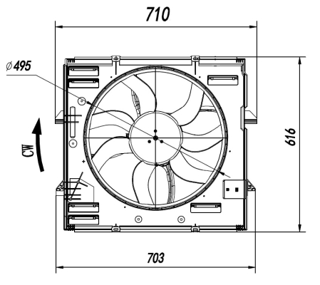 Ventilator, radiator 47921 NRF