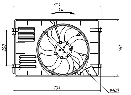 Ventilator, radiator 47925 NRF