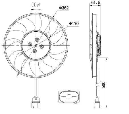 Ventilator, radiator 47931 NRF