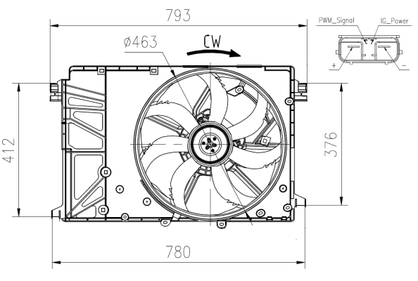 Ventilator, radiator 47932 NRF