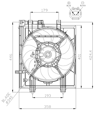 Ventilator, radiator 47936 NRF