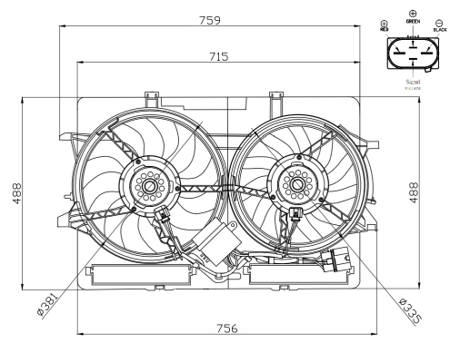 Ventilator, radiator 47938 NRF