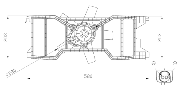 Ventilator, radiator 47944 NRF