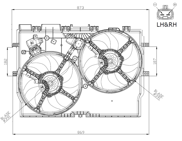 Ventilator, radiator 47945 NRF