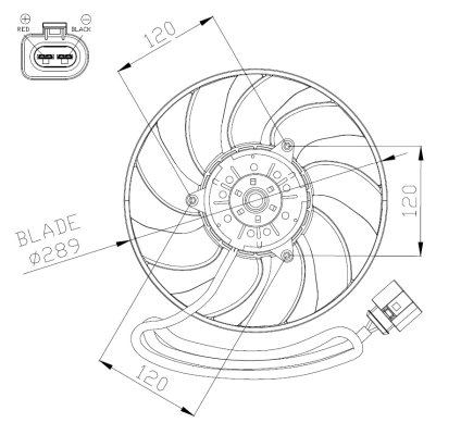 Ventilator, radiator 47946 NRF