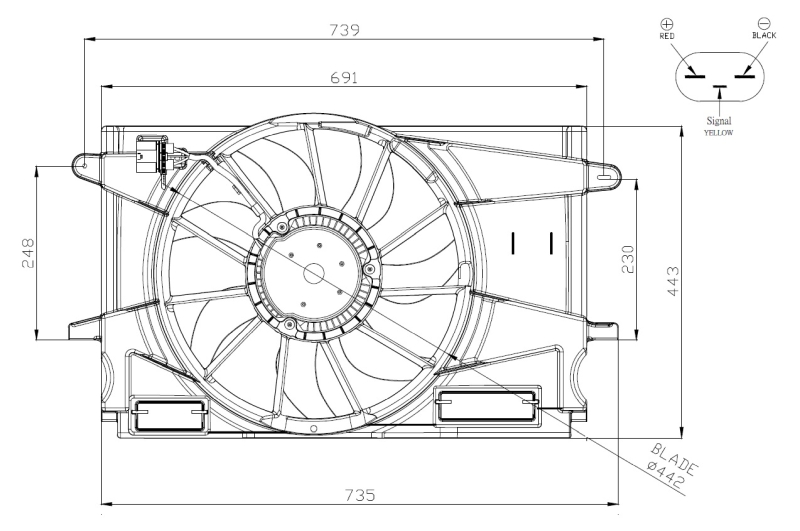 Ventilator, radiator 47947 NRF