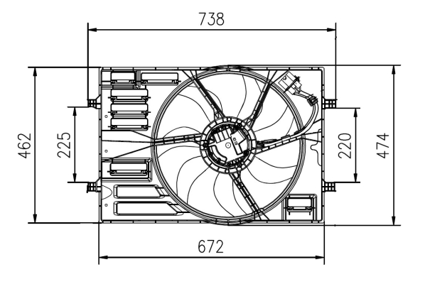 Ventilator, radiator 47950 NRF