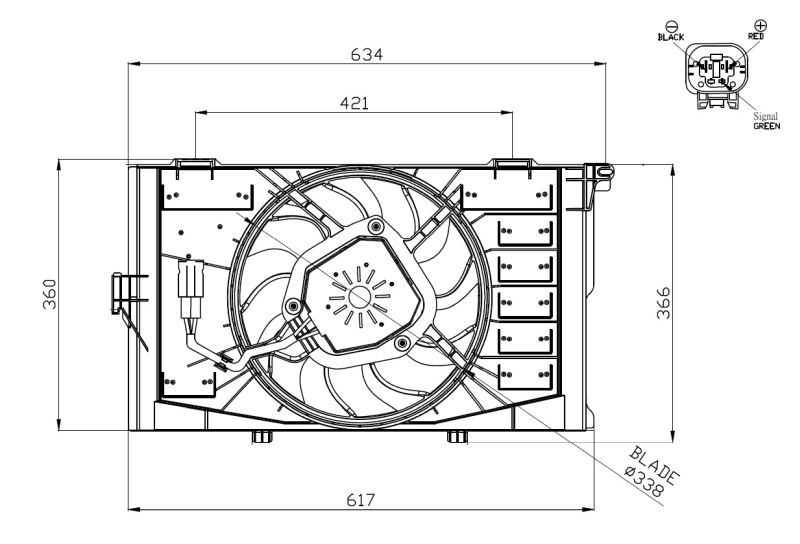 Ventilator, radiator 47952 NRF