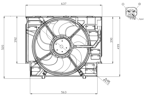 Ventilator, radiator 47960 NRF