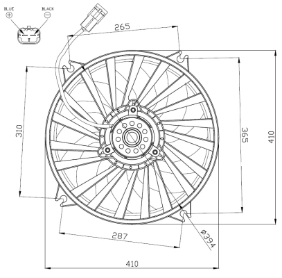 Ventilator, radiator 47962 NRF