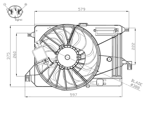 Ventilator, radiator 47964 NRF