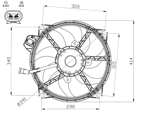 Ventilator, radiator 47965 NRF