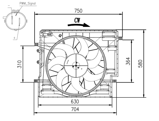 Ventilator, radiator 47967 NRF