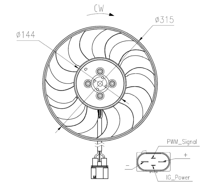 Ventilator, radiator 47970 NRF