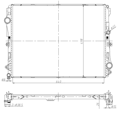 Radiator, racire motor 50041 NRF