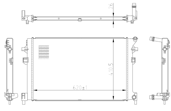 Radiator, racire motor 50042 NRF