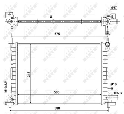 Radiator, racire motor 50130A NRF