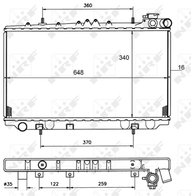 Radiator, racire motor 50134 NRF