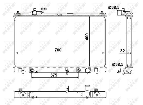 Radiator, racire motor 50137 NRF