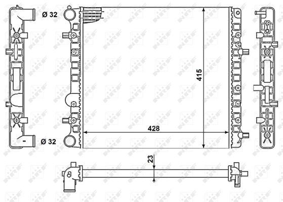 Radiator, racire motor 50140 NRF