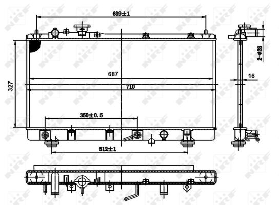 Radiator, racire motor 50142 NRF