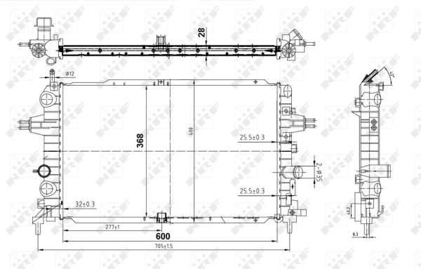 Radiator, racire motor 50143 NRF