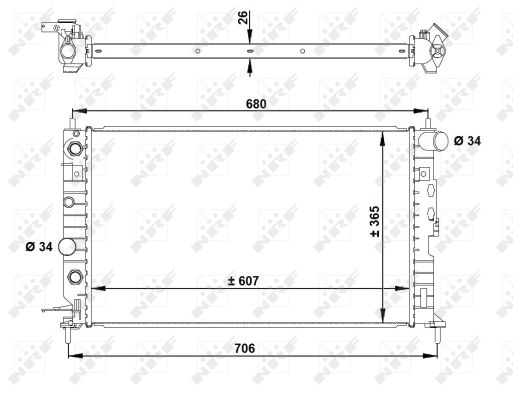 Radiator, racire motor 50219A NRF