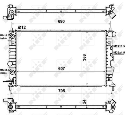 Radiator, racire motor 50219 NRF