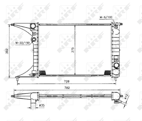 Radiator, racire motor 50222 NRF