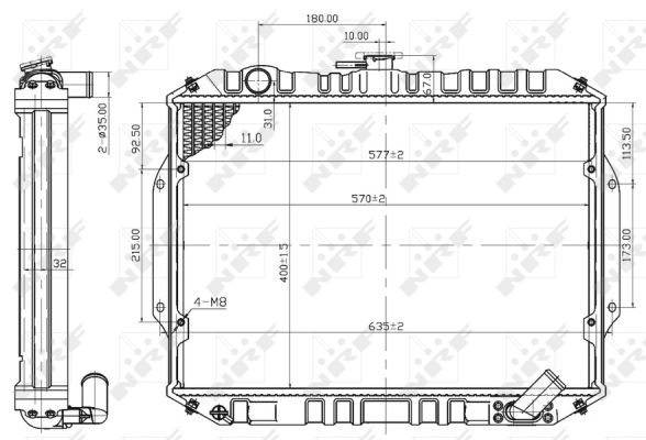 Radiator, racire motor 503486 NRF