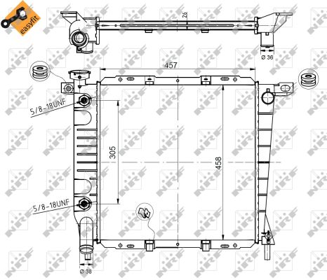 Radiator, racire motor 50379 NRF