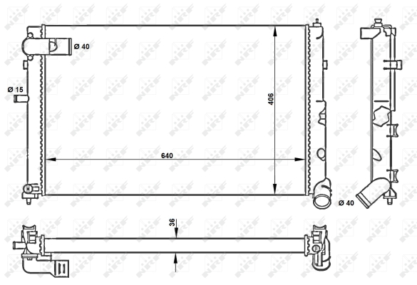 Radiator, racire motor 50418 NRF