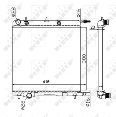 Radiator, racire motor 50430A NRF